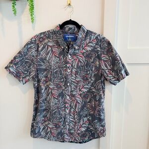 Chubbies Men's Hawaiian Print Short Sleeve Button Down Shirt Cotton Size Large